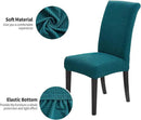 Joccun Chair Covers for Dining Room Set of 4, Dining Chair Slipcovers Stretch Dining Room Chair Covers Seat Protector,Washable Parsons Chair Cover for Home,Banquet(Peacock Blue,4 Pack) by CozyNest Decor
