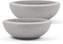 ARBORA 21" and 26” Santorini Bowls with Stone Blend Concrete Gray Finish - Polyresin Indoor and Outdoor Planters, Durable, Weatherproof, Lightweight, Large Plant Pots for Patio, Garden, Deck by GreenHaven Gardens