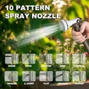 Retractable Garden Hose Reel, 1/2 in 75+6ft, Heavy Duty Wall Mounted Water Hose Reel, Spring power Automatic Rewind, Any Length Lock, 180° Swivel Bracket, 10 Pattern Spray Nozzle by GreenHaven Gardens