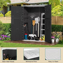 KINYING Outdoor Vertical Storage Shed,57 Cu.ft Outdoor Storage Cabinet Waterproof,Resin Sheds & Outdoor Storage Clearance for Garden,Patio,Backyard,Lockable (Black) by GreenHaven Gardens