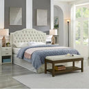 24KF Upholstered Button Tufted Queen Headboard with Nailhead Trim, Elegant Boucle Fabric Full headboard, 6031-Q-Boucle-Beige by CozyNest Decor