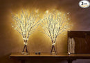Fudios Lighted Twigs and Branches for Vases Plug in 32in Tall,Brown Willow Tree Branches with Lights 150 LED Outdoor Indoor Holiday Party Decor Gift 2Sets by CozyNest Decor