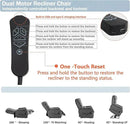 Power Lift Recliner Chair for Adults Elderly Lay Flat Velvet Recliners with Massage Heating, Extended Footrest, Wireless Charging Device, USB Ports, Cup Holder, Lumbar Pillow by CozyNest Decor