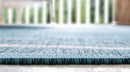 Unique Loom Outdoor Border Collection Area Rug - Soft Border (4' 1" x 6' 1" Rectangle, Teal/ Ivory) by GreenHaven Gardens