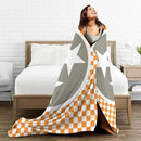 HGOD DESIGNS Tennessee Throw Blanket Ultra Soft Warm All Season Tennessee Orange Grey Star Flag Decorative Fleece Blankets for Bed Chair Car Sofa Couch Bedroom 40"X50" by CozyNest Decor