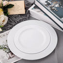 FLOWERCAT 60PCS White Plastic Plates - Heavy Duty White Disposable Plates for Birthday Party/Wedding -serve for 30 guests Include 30PCS 10.25" Dinner Plates & 30PCS 7.5" Dessert Plates for Party by CozyNest Decor