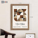 VCK 13x19 Picture Frame 3 Pack - Brown Walnut, Natural Textured Solid Wood Frame, Wall Gallery Frame by CozyNest Decor