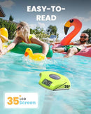 BALDR Pool Thermometer Floating Easy Read, IPX8 Waterproof, Solar Powered Digital Pool Thermometer with LCD Screen,Suitable for Swimming Pool/Hot Tub/Hot Spring/Aquarium (Green) by GreenHaven Gardens