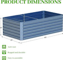 6x3x2 ft Raised Garden Bed, Large Metal Planter Raised Beds, Planters for Outdoor Plants for Vegetables, Flowers, Herbs, Fruits, and Succulents.(2 Pcs, Blue) by CozyNest Decor