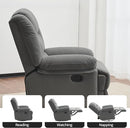 Swivel Rocking Recliner Chair for Adults, Overstuffed Manual Glider Rocker Recliner Chairs, Upholstered Reclining Single Sofa for Living Room Nursery (Grey) by TinyTreasures Baby Boutique