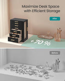 SONGMICS Jewelry Box 360° Rotating, Jewelry Storage Case with 7 Drawers, Jewelry Organizer, Glass Window, Spacious, Vertical Jewelry Storage, Open Design, Great Gift, Ink Black UJBC201B01 by TinyTreasures Baby Boutique