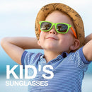 RIVBOS Kids Sunglasses Polarized UV Protection Flexible Rubber Glasses Shades with Strap for Boys Girls RBK004 by TinyTreasures Baby Boutique