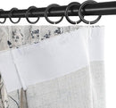 Pinch Pleated Floral Linen Curtains 2 Panels Elegant Light Filtering Privacy Drape,52 Inch Wide by 108 Inch Long Curtains Suitable for Living Rooms and Bedrooms by CozyNest Decor