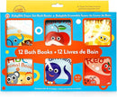 Super Bath Book Set of 12 (Fruits, Ocean Friends, ABC, Numbers Books; Color Recognition Bath Books Including Yellow, Green, Red and Blue Color Topics, ABC Animal Bath Books. by TinyTreasures Baby Boutique