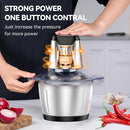 LINKChef Food Chopper, 5 Cup Food Processor Mini Electric, 1.2L 250W Meat Grinder with 4 Bi-Level Blades, Stainless Steel Mincer for Kitchen, Vegetable, Onion, Garlic, Salad, Baby Food, Fruit, Nuts by TinyTreasures Baby Boutique