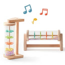 WOODEN TEETHER Wooden Soothing Rain Stick with Handle for 12 Months+ Babies Montessori Musical Baby Rattle Toys Calming Rainmaker for Early Sensory Development & Home Play by TinyTreasures Baby Boutique