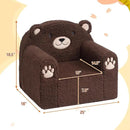 ALIMORDEN Animal Series Kid's Chair, Ultra-Soft Comfy Foam Filled Toddler Sofa Chair, Cute Animal-Shaped Design Toddler Couch, Lightweight Birthday for Baby Boys & Girls (Chocolate Bear) by CozyNest Decor