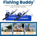 DaddyGoFish Kids Fishing Pole - Rod Reel Combo Tackle Box Starter Set - First Year Small Dock Gear Kit for Boys Girls Toddler Youth Age Beginner Little Children Junior Anglers Older Kids by TinyTreasures Baby Boutique