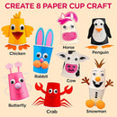 Arts and Crafts Kit for Kids Ages 3, 4, 5, 6 – Create 8 Cute Animal Projects – Gift Set for Girls & Boys by TinyTreasures Baby Boutique