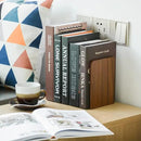 Large Bookend Hold Heavy Books- 7x4x5in 2 Pack Wood Bookends for Heavy Books Heavy Duty Walnut Book Ends for Men Wood Bookends for Office Desk Non-Skid by CozyNest Decor