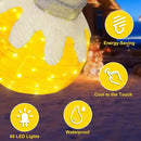 BRIGHTDECK Outdoor Christmas Ornaments, Lighted Pop-Up Outdoor Holiday Ball Decoration with 80 LED Lights, 8 Light Modes, Lighted Collapsible Holiday Decorations for Yard, Home (Yellow) by CozyNest Decor
