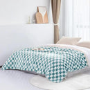 LOMAO Throw Blankets Flannel Blanket with Checkerboard Grid Pattern Soft Throw Blanket for Couch, Bed, Sofa Luxurious Warm and Cozy for All Seasons (Light Blue, 60"x80") by CozyNest Decor