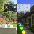 12 Inch Solar Glowing Ball Light Outdoor, Solar Garden Globe Light w/Remote, RGB Color Changing Waterproof Large LED Orb Lights, Landscape Lighting Mood Lamp w/Ground Stake for Patio Yard Lawn Path by CozyNest Decor