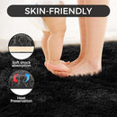 5X8 Ultra Soft Rug for Living Room, Fluffy Shag Area Rug for Bedroom, Modern Shaggy Carpets Fuzzy Rug for Teens Dorm Nursery Home Decor Aesthetic, Upgrade Anti-Skid Durable, Black by TinyTreasures Baby Boutique