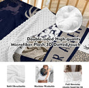Personalized Baby Crib Bedding Set, 5-Piece Navy Deer Design Baby Crib Sets with Custom Name, Toddler Double Layer Blanket Fitted Sheets Changing Pad Cover Rug Wall Art Set, Charming Nursery Decor by TinyTreasures Baby Boutique