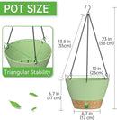ZMTECH 2 Pack 10 Inch Hanging Planters for Outdoor Plants, Hanging Pots for Plants Indoor with Visible Water Level, Hanging Flower Basket with Drainage Holes & Removable Tray(Green) by CozyNest Decor