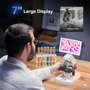 TOMLOV DM301 Max Microscope for Kids Students Adults with X-Y Stage, Digital Microscope Camera with 7" Screen, USB & HDMI Output, Wireless Biological Lab Scope for School Home Education with Slides by TinyTreasures Baby Boutique