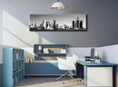 DJSYLIFE Detroit Skyline Wall Art Black and White Canvas Prints USA Skyscraper Panoramic Cityscape Picture for Bedroom Office Home Decoration Ready to Hang 13.8" x 47.3" by CozyNest Decor