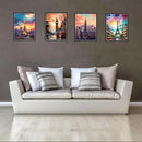 Boho Wall Art Decor, London, Tower of Pisa, Paris, Eiffel Tower,Roman Colosseum,City Wall Decor Art ,Modern Landscape Wall Art for Living Room Bedroom Prints Poster ,8x10 Inch Set of 4,Unframed by CozyNest Decor