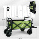 Whitsunday Collapsible Wagon with Tailgate for Camping Outdoor (Green, No Table) by GreenHaven Gardens