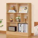LEYAOYAO 7 Cube Bookshelf with Wood Base,Natural 3 Tier Mid-Century Modern Bookcase,Standing Wide Bookshelves Storage Organizer Shelf,Rustic Display Cabinet Book Shelves for Bedroom,Living Room by CozyNest Decor