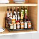 RCHYFEED Spice Rack Organizer for Cabinet Pantry,4 Tier Spice Rack Countertop, Depth Adjustable Spice Organization for Cabinet,Tierd Seasoning Organizer for Cabinet(Black, 1Pack) by CozyNest Decor