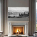 SOUGUAN Grey Pictures Wall Decor Forest Artwork Mountain Canvas Painting Landscape Wall Art Prints for Living Room Bedroom Home Hanging Decor 24x48 Inch by CozyNest Decor