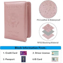 Melsbrinna Rfid Passport Holder for Travel women/Men, Cute Passport Wallet Rfid Blocking Card Slots, Rfid Passport Cover/CaseTravel Wallet, Passport Book Holder (1, Pink2) by TinyTreasures Baby Boutique