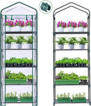 Mini Greenhouse for Outdoors Indoor: Ohuhu Small Plants Green House with 5 Tier Shelves, Portable Plastic Greenhouses with Heavy Duty Transparent PVC Cover for Garden Patio Backyard Porch Balcony by GreenHaven Gardens