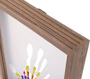 CHERRY CHEERS Family Handprint Kit with Light, Handprint Keepsake Frame, Wooden Led Light, Easy Install, No Need Screw etc, Non-Toxic Paints (Brown) by TinyTreasures Baby Boutique