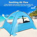 NXONE Beach Tent Sun Shade Shelter for 3/4/6 Person Person with UV Protection, Extended Floor, 3 Mesh Roll Up Windows & 8.0/8.5mm Fiberglass Rods丨Carry Bag Included by TinyTreasures Baby Boutique