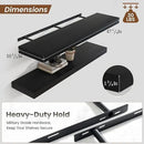 Heimlove 48" Black Floating Shelves for Wall,10 Deep Rustic Wood Display & Storage Wall Shelves with Heavy Duty Brackets for Bathroom,Bedroom,Kitchen,Living Room,Office by CozyNest Decor
