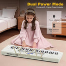 61 Key Piano Keyboard, Electric Keyboard Piano with Light-Up Keys, 255 Tones/Rhythms, Smart Learning System, Headphone, Microphone, Keyboard Stand, Stool, Stickers, Piano Keyboard Set for Beginners by TinyTreasures Baby Boutique