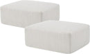 40" Square Stuffed Ottoman Pouf for Sofa Couch, Corduroy Poufs with Foam Chunk Filling, Furry & Fluffy Foot Stool Movable Ottoman. 40 * 31 Floor Poufs Foot Rest for Living Room, Beige by CozyNest Decor