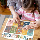Educational Preschool Kids Placemats Set of 6 Boho Plastic Table Mats Toddler Children Montessori Place Mats for Kids Washable Holiday Desk Decoration for Indoor Outdoor Party Kitchen Dining Table by CozyNest Decor