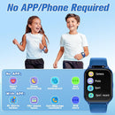 Smart Watch for Kids 1.85" with Fitness Tracker, Sleep Monitor, 22/100+ Sport Modes, DIY Dial, IP68 Waterproof, Step Counter, Heart Rate, Camera, with/Without APP, Gift for 3-12 Years Old Boys Girls by TinyTreasures Baby Boutique