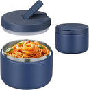 12oz Insulated Vacuum Food Jar with Buckle Lid Wide Mouth Soup Thermo for Hot Food Kids Leakproof Stainless Steel Lunch Container- Blue 1 Pack by TinyTreasures Baby Boutique