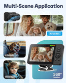 Wireless Baby Car Camera, HD 1080P Car Baby Monitor with Night Vision, Easy Install Backseat Camera for Kids, 360 Degree Rotatable Rear Facing Car Seat Mirror for Home, Baby, Pet by TinyTreasures Baby Boutique