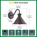 2 Pack Dusk to Dawn Outdoor Wall Light Fixtures Photocell Sensor, Exterior Sconce Light with Cast Hammered Aluminum Shade, Outside Wall Mount Lamp for House Patio Garage Entryway Doorway by CozyNest Decor