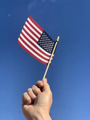American Flags on Stick - Handheld Spearhead US Flag for 4th of July, Memorial Day Event Decorations - Patriotic Decor for Indoors & Yard - Wooden Stick, Cotton Fabric - (4"X6" - 144 Pack) by GreenHaven Gardens